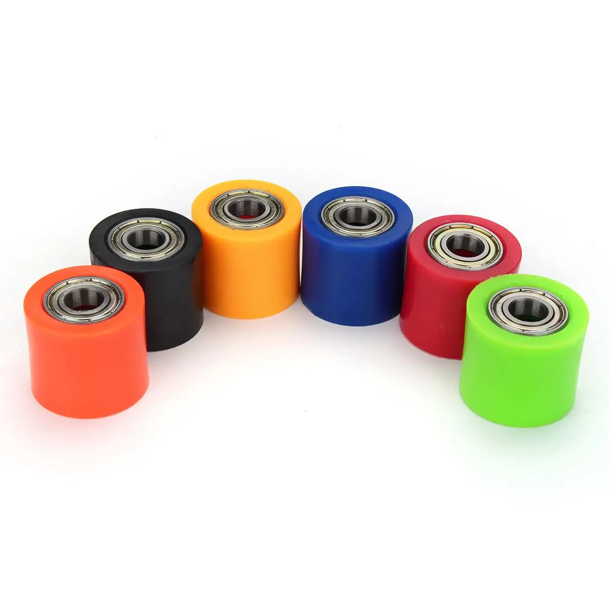 Rodillo deslizante de cadena azul gu/ía deslizante de 10 mm Rodillo deslizante de cadena Gu/ía de rueda tensora Rodillo deslizante de cadena Gu/ía de tensor Rueda Suciedad Mini bicicleta Moto ATV