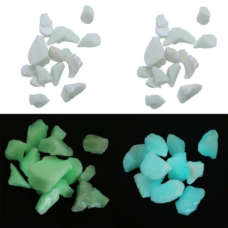 

Luminous Stone Fluorescent Aquarium Stone Fish Tank Absorbable Light Stones Glow in the Dark Path Patio Lawn Garden Decoration