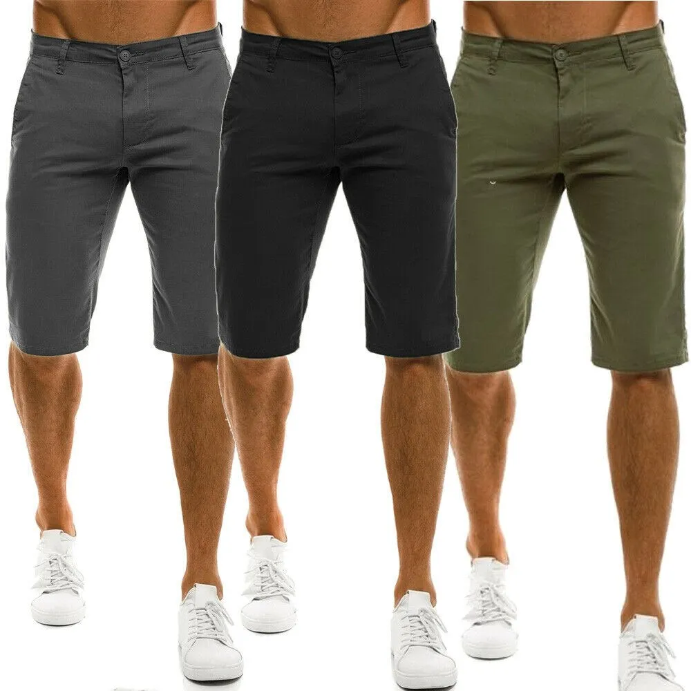 

2019 New Style Fashion Hot Men's Summer Fashion Solid Shorts Shorts Casual With Pocket Basketball Shorts