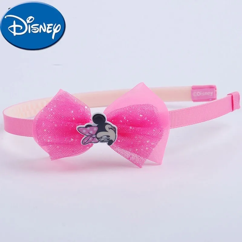

Disney Head Hoop Cartoon Minnie Bowknot Hair Bands For Girl Party Cosplay Birthday Cute Children Baby Headdress 1pcs/lot