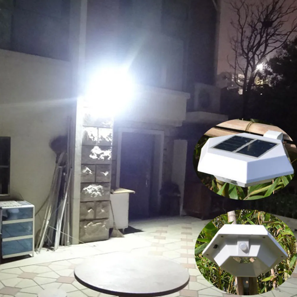 

Security Yard Outdoor Waterproof Solar Power Motion Sensor Hexagonal Path Led Garden Super Bright Street Light Wall 3 Modes