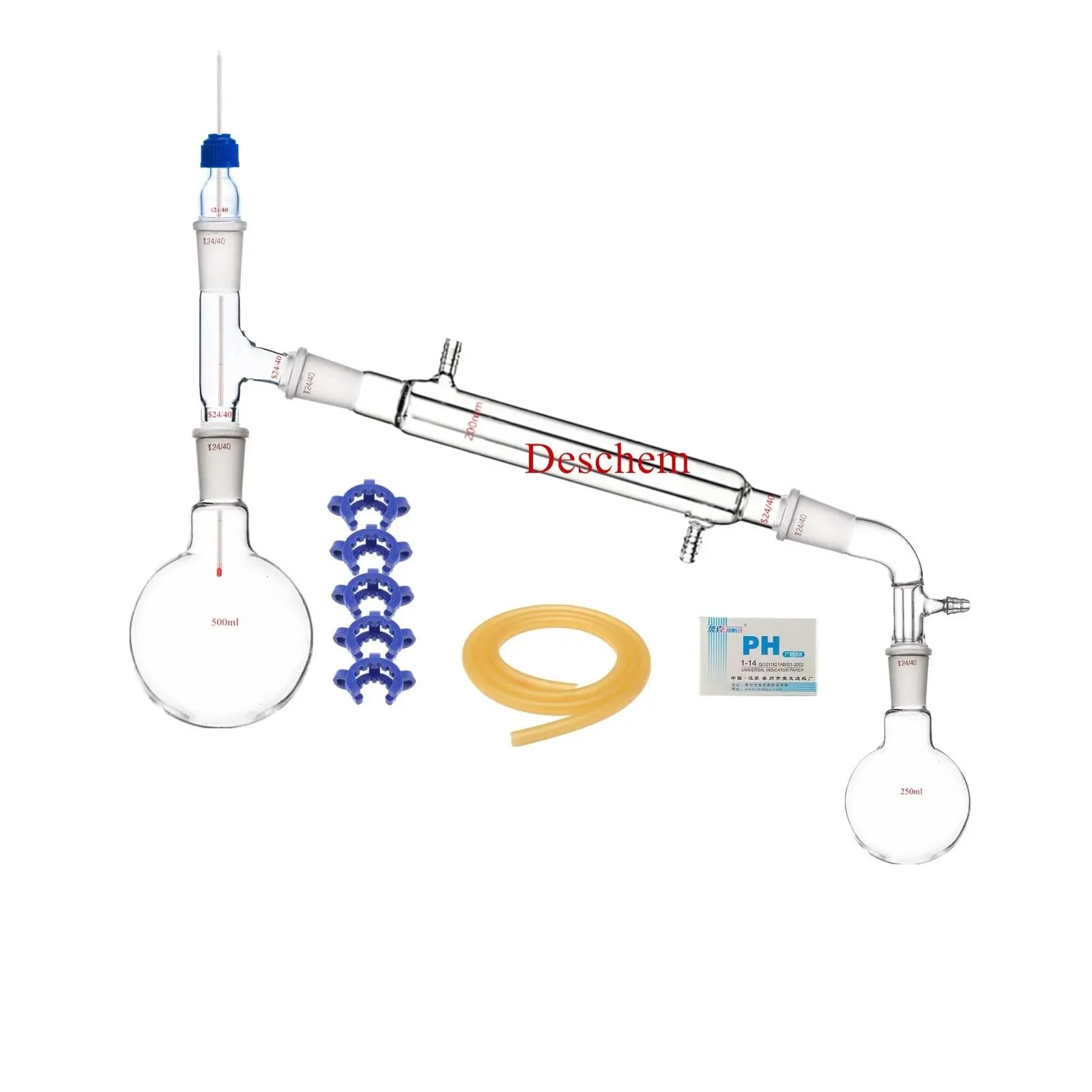 500ml 24/40 Glass Distillation Apparatus Laboratory Vacuum Distill Device Kit | Канцтовары для офиса и дома
