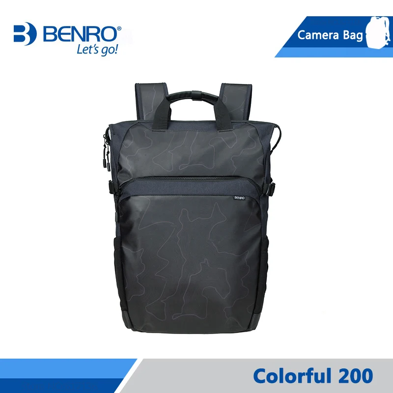 

Benro Colorful 200 Camera Bag Backpack Notebook Video Photo Camera Bags Large Size Soft Bag Rain Cover Free Shipping