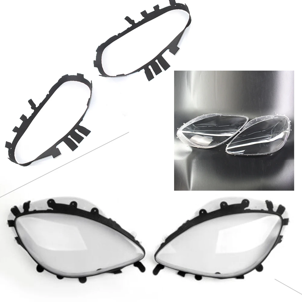 For Chevrolet Corvette C6 Headlight Lens Replacement Covers Black