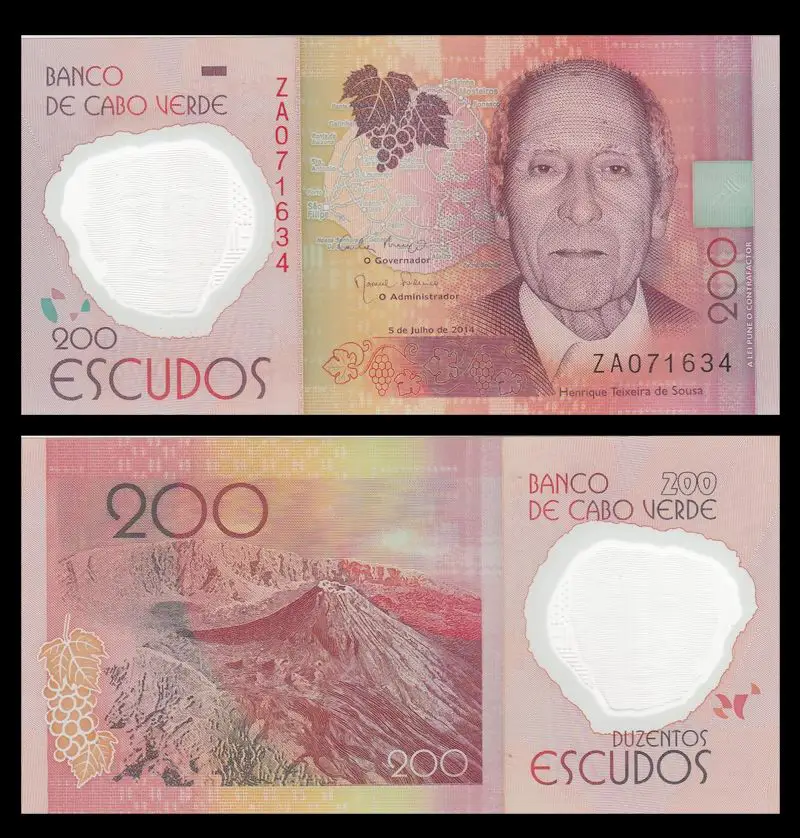 [Замена ZA] Кабо-Верде 200 Escudos 2014 P-71 полимер UNC подарок Африка оригинал | Дом и сад