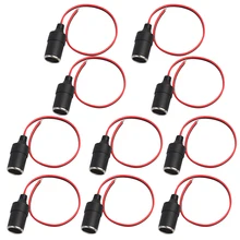 Премиум 12V розетка для автомобильного прикуривателя удлинитель, плавленый(красный), упаковка из 10