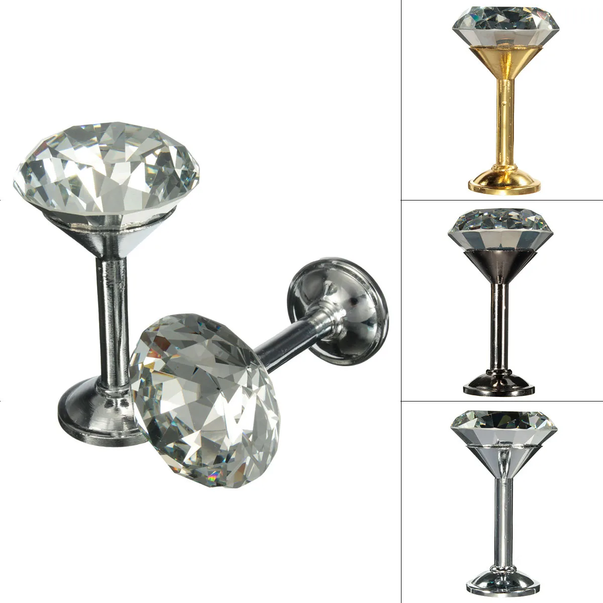 

2x 45mm Vintage Glass Crystal Wall Curtain Hook Hold Back Tassel Holder Sliver Gold Black 3 Color Curtain Decorative Accessories
