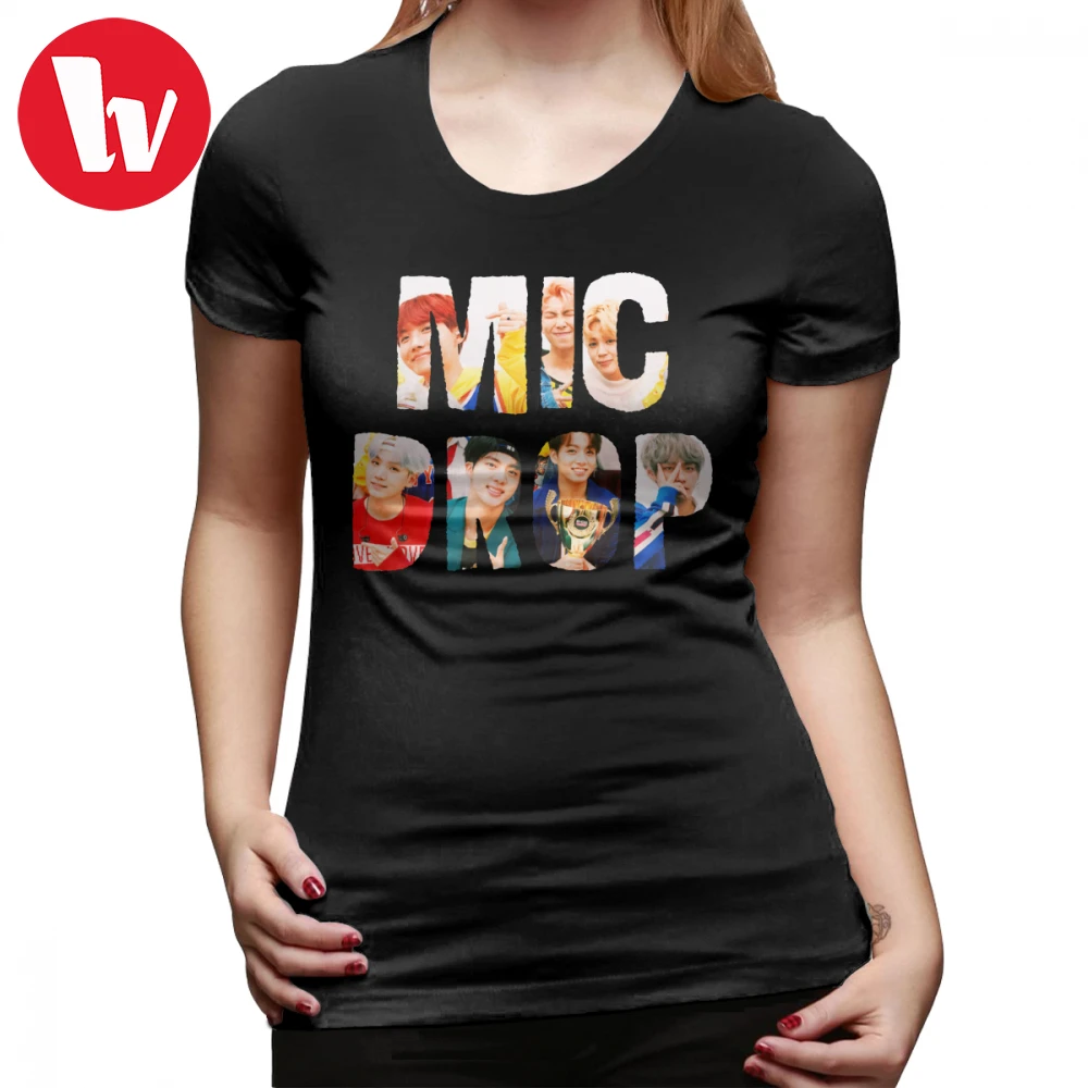 

Mic Drop T-Shirt Bangtan Mic Drop T Shirt Kawaii Green Women tshirt Street Fashion Printed 100 Cotton Ladies Tee Shirt