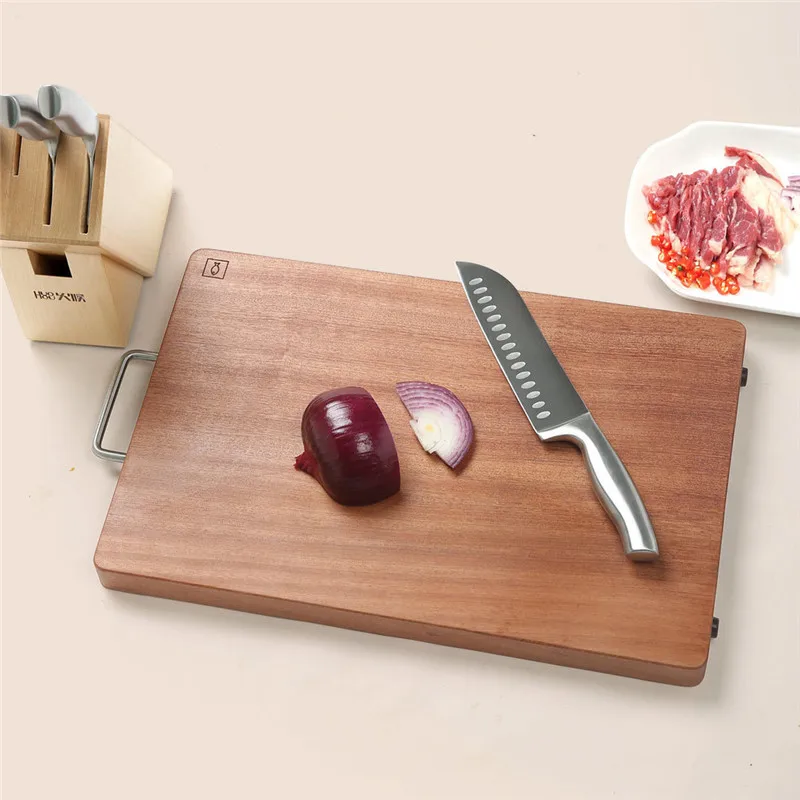 Xiaomi Mijia деревянная разделочная доска для кухни Толстая разделочная доска инструменты для овощей и мяса кухонные принадлежности разделочная доска S, l