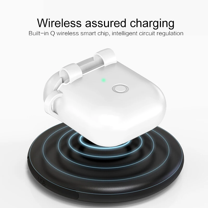 1 комплект чехол для беспроводной зарядки Airpods QI Стандартный приемника