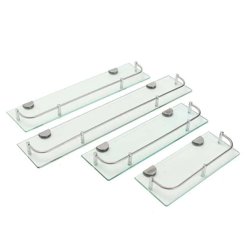 Buy Bathroom Glass Shower Shelf Rack Organizer Holder