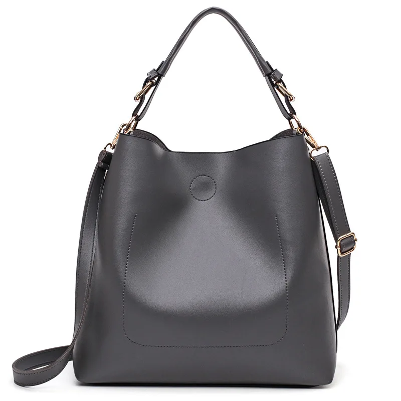 

Woman Handbag Fashion Single Shoulder Package Solid Color Portable Magnetic Buckle Belt Decoration