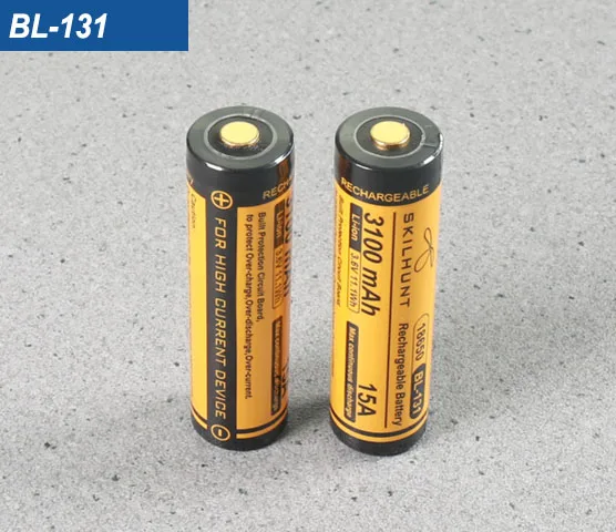 Skilhunt BL 131 18650 3100mAh 15A защищенная батарея|Портативные осветительные приборы| |