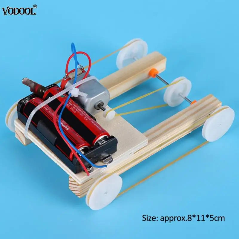 Деревянный DIY Электрический шкив четыре колеса привод автомобиль физическая