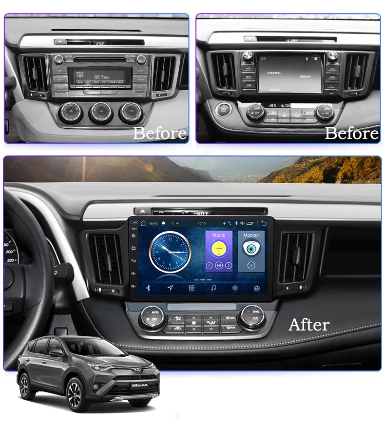  10inch Android 8.1 car radio for Toyota RAV4 2012-2018 auto multimedia player with wifi bluetooth g