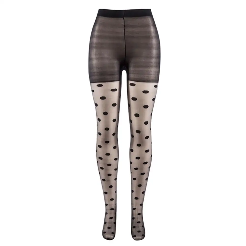 

Tights Women Sexy Perspective Stockings Fishnet Pantyhose Black Dotted See-through Mesh Nightclubs Hot Stocking Dropshipping