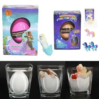 

Magic Hatching Egg Of Mermaid And A Imaginary Animal With Horn Pets Children Kids Gift Toy Revivable Egg Animal Growing In Water