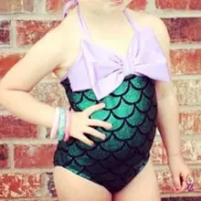 Милая Русалка плавающая купальная Одежда для девочек, купальник, повязка на голову для плавания, костюм, одежда для маленьких девочек, бикини