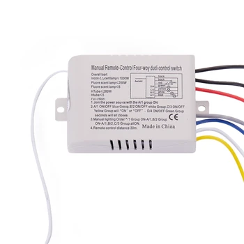 

4 Way Light Lamp Digital Wireless Remote Control Switch ON/OFF 220V