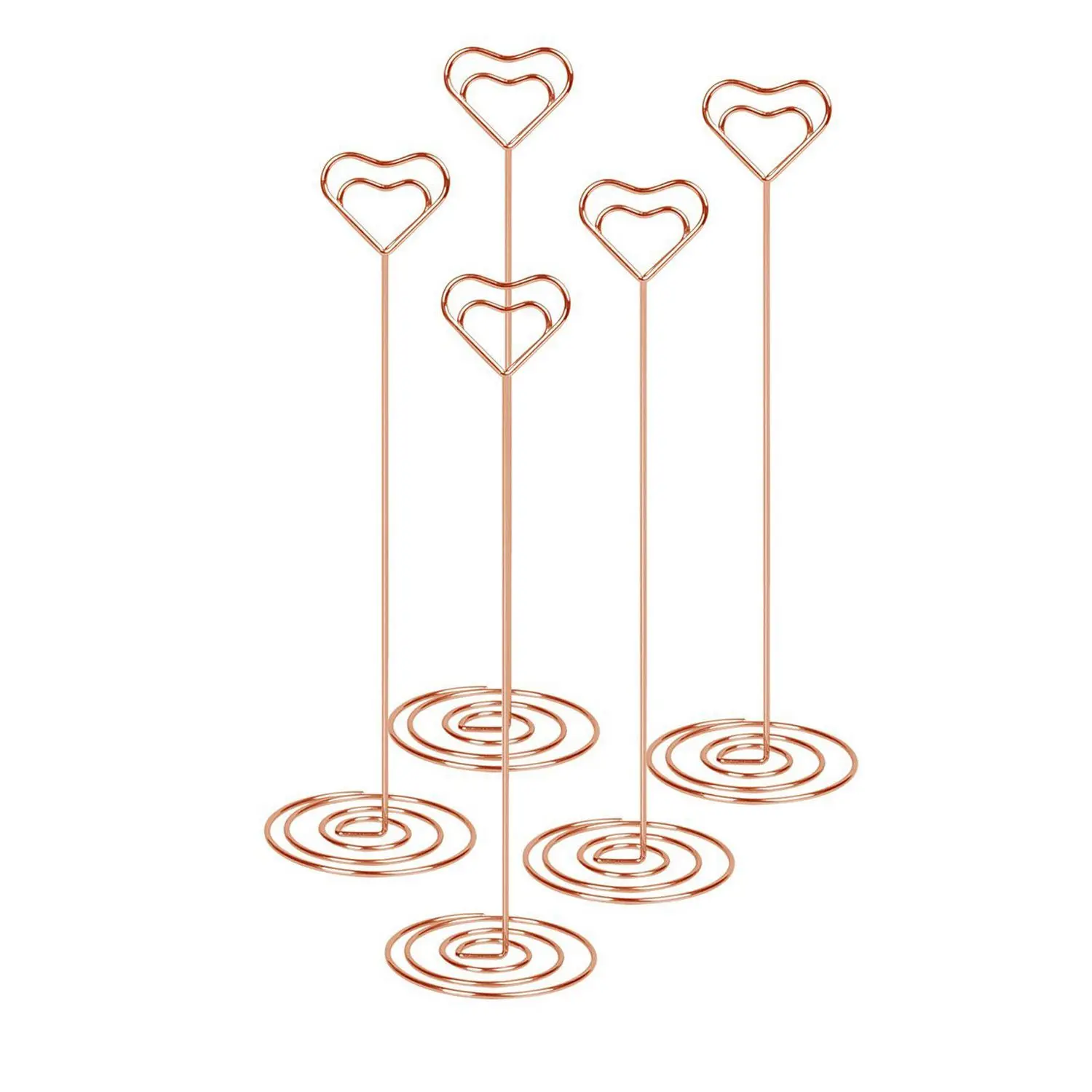 

10pcs 8.6 Inch Tall Place Card Holder Table Number Holder Table Card Holder Table Number Stands with Heart Shap Photo Memo Cli