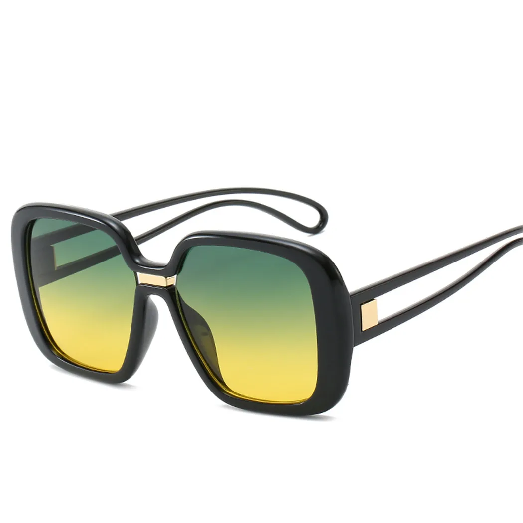 New Women Sunglasses European And American Ladies Sunglasses Trend Transparent Vintage Shining Oversize Frame Sun Glasses Shade
