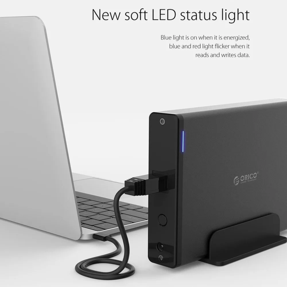 Koop Orico 7688U3 Bk Usb3.0 Naar Sata 3.0 Mobiele Harde Schijf Behuizing 3.5 Inch Hdd Behuizing Harde Schijf Externe Box Voor Notebook bureau