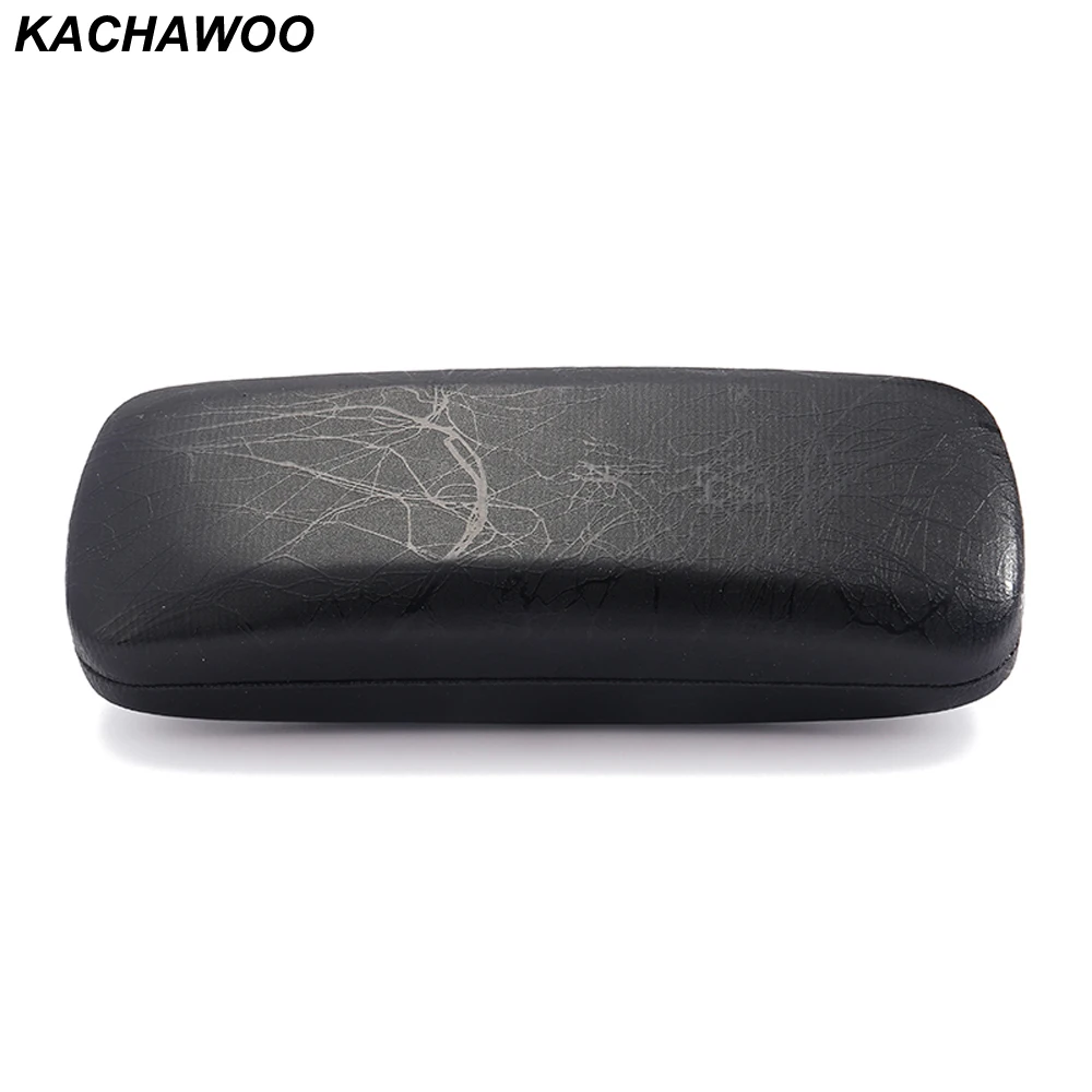 Kachawoo PU Leather Glasses Case Rectangle Flip Up Hard Case For