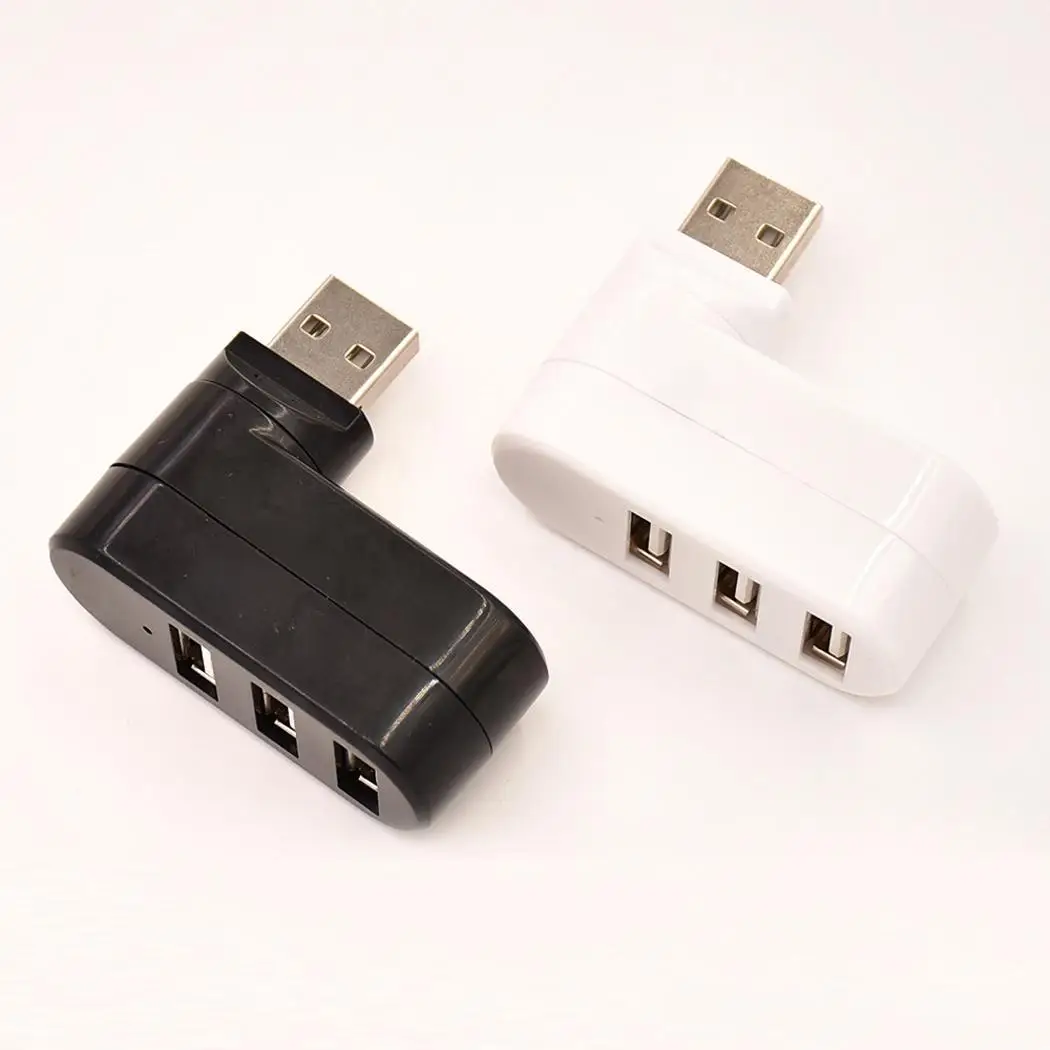 Вращающийся высокоскоростной 3 порта USB Spliter HUB 5V Splitter 40 85Degree 20 75 Degree 500mA Adapter|USB-хабы|