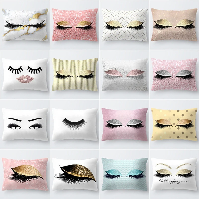 

30*50 Eyelash Pillow Cover Modern Pillow Case Knited Sofa Cushions Decorative Pillows Home Textile Decorative Pillows Sofa