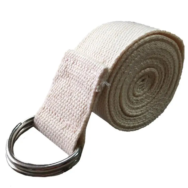 

White Cotton Stretch Belt Gym Shaping Yoga Rope Can't Afford The Ball No Lint Stretching Belt Strength Training
