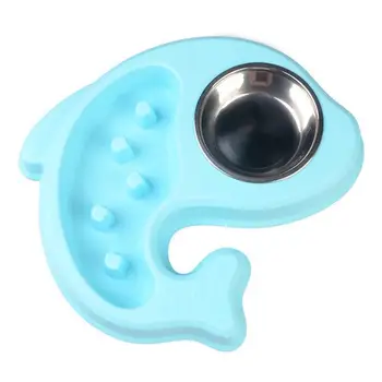 

Safety Fish Shape Pet Product For Dog Cat Bowl Stainless Steel Anti-Skid Pet Dog Cat Food Water Bowl Pet Feeding Bowls Tool