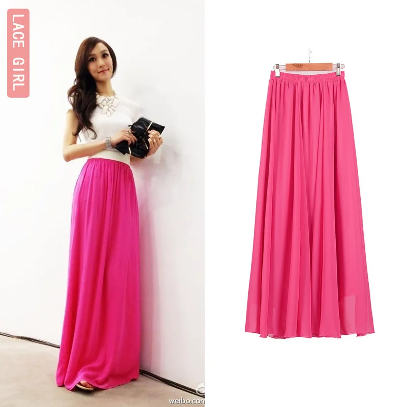 Saia Миди Топ прочные юбки Весна новая богемная плиссированная юбка в Европе и шифоновые Юбки Лето