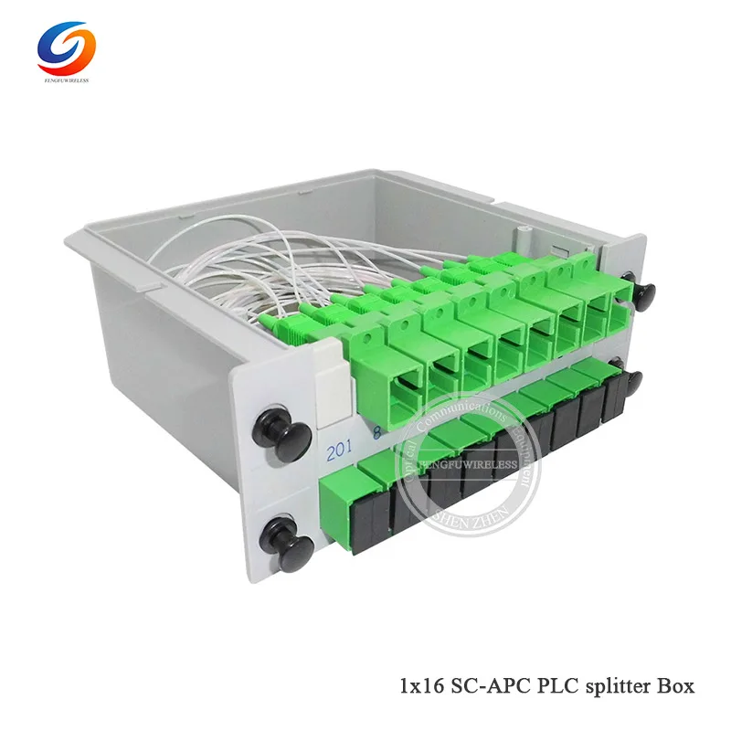 

Free Shipping e-Packet 1x16 LGX Box Cassette Card Inserting SC/APC PLC splitter Module 1:16 16 Ports Fiber Optical PLC Splitter
