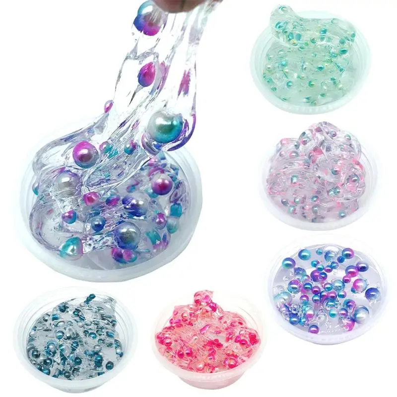 

DIY Slime Crystal Mud Colorful Plasticine Bubble Light Clay Transparent Crystal Slime Modeling Clay Antistress Toy