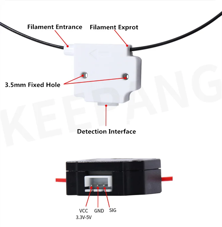 3D Printer filament break detection module sensor with 1M cable for 3D printer H