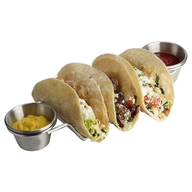 Подставка из нержавеющей стали Taco держатель эксклюзивный лоток с 2 съемными