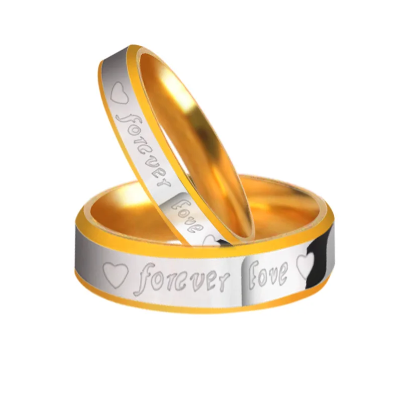 Кольцо для пары Forever Love обручальные кольца из нержавеющей стали рождественские