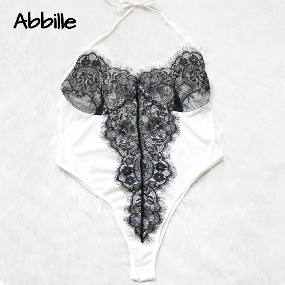Women Sexy Lace Open Bra Erotic Transparent Lingerie Costumes Patchwork Halter Underwear Babydoll Sexy Lingerie Hot sexy costume