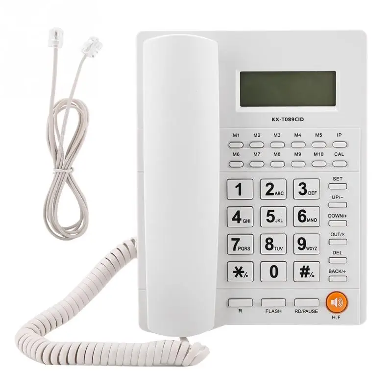 5 group Speed Dial Desktop Corded Telephone Data Calculation Corded Phone with Speakerphone