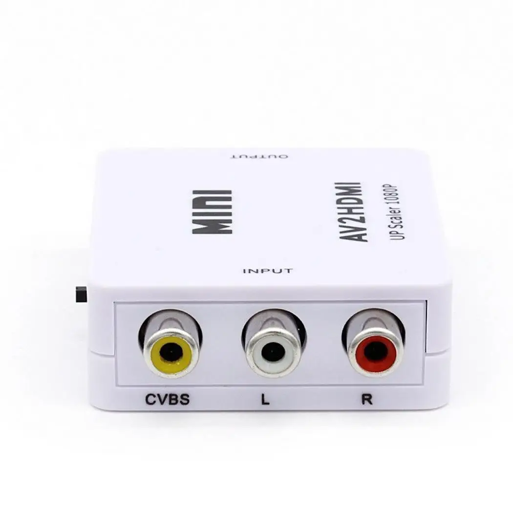 2019 Мини видео из AV преобразователь видеосигнала HDMI Box AV2HDMI RCA cvbs к адаптер для HD ТВ