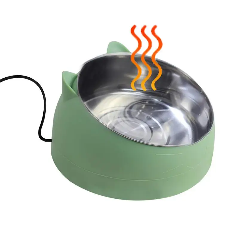 Automatic heating Dog Bowl Travel font b Pet b font Dry Food Bowls for Cats Dogs