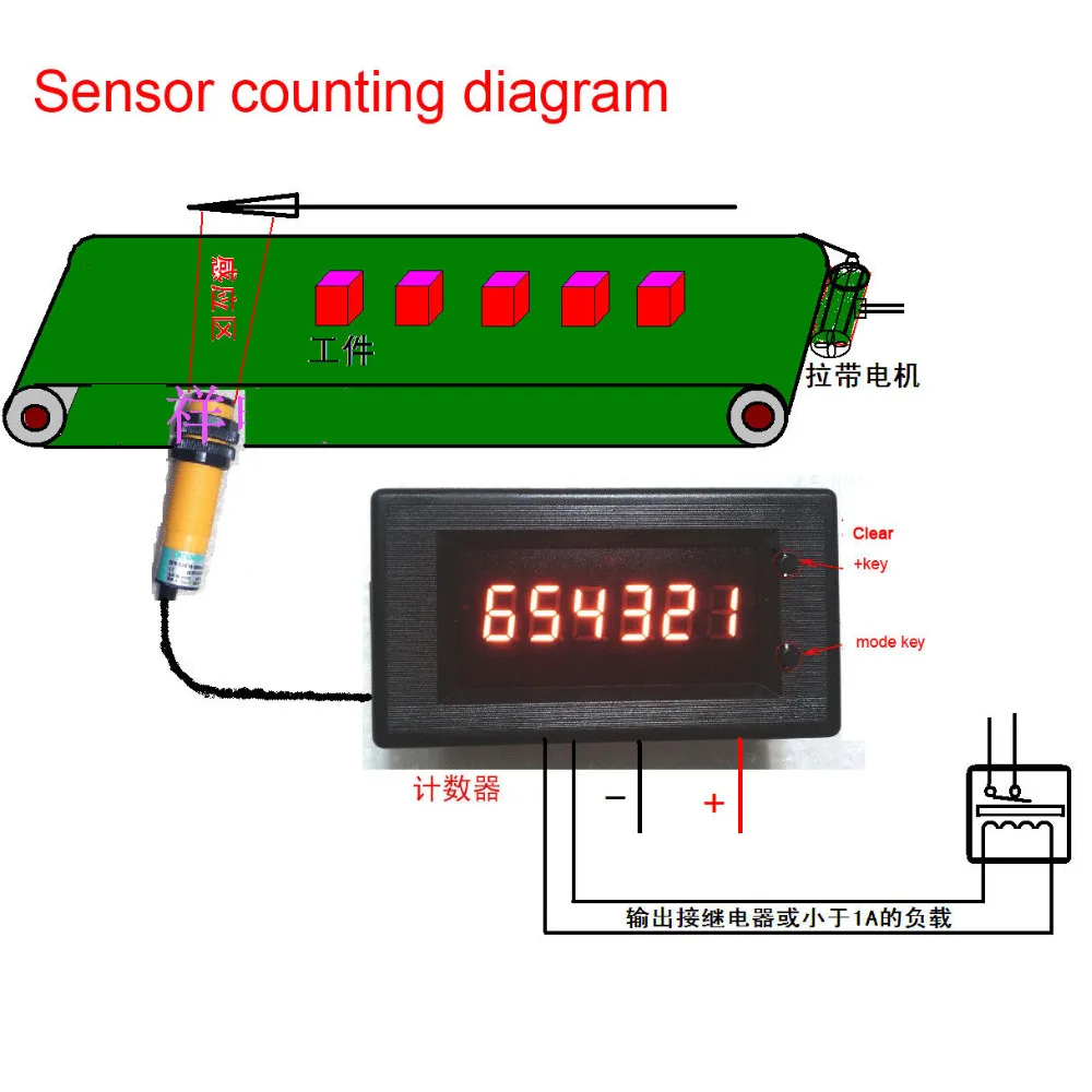 DC12v246BitLEDDigitalDisplayCounterElectronicCounter