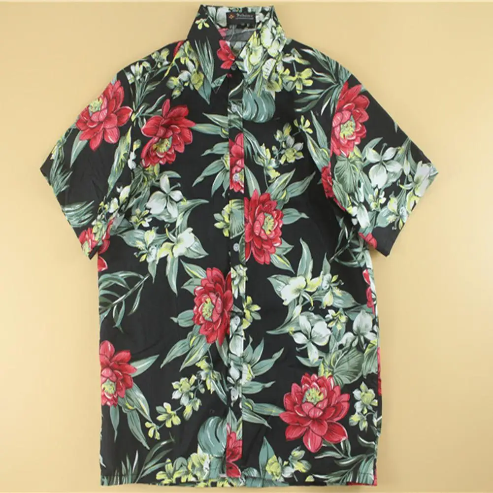 MISSKY الرجال هاواي قميص الصيف الشاطئ الترفيه الأزهار الاستوائية الساحلية قمصان هاواي عارضة Camisas قصيرة الأكمام قمم MISSKY الرجال هاواي قميص الصيف الشاطئ الترفيه الأزهار الاستوائية الساحلية قمصان هاواي عارضة Camisas قصيرة الأكمام قمم
