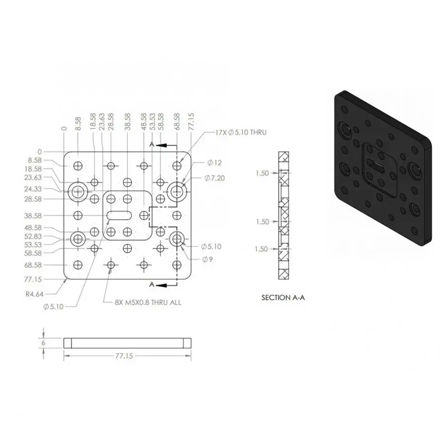 3D принтер с ЧПУ Монтажная пластина монтажная плата козловая для C beam XLarge|Детали и