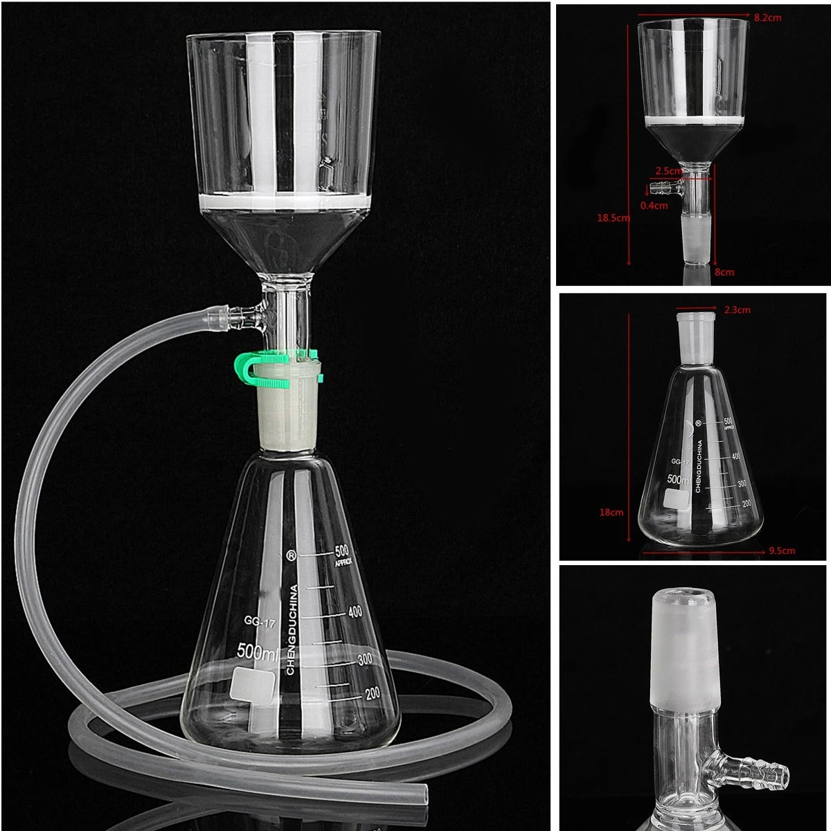 500ml Cam Emme Filtre Kiti 250ml Buchner Huni 500ml Litre Erlenmeyer Flask Laboratuvar Sisesi Okul Laboratuvari Malzemeleri Flask Aliexpress