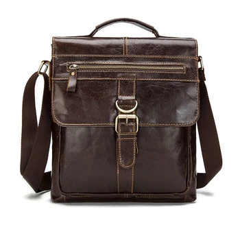 

TFTP-MVA Vintage Shoulder Bag Flap Crossbody Leather Briefcase Business Casual Bag