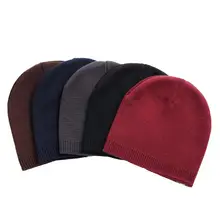 Мужская зимняя ветрозащитная шапка, теплые спортивные вязаные шапки, Вязаные Лыжные шапки для мужчин(серый, без шерсти