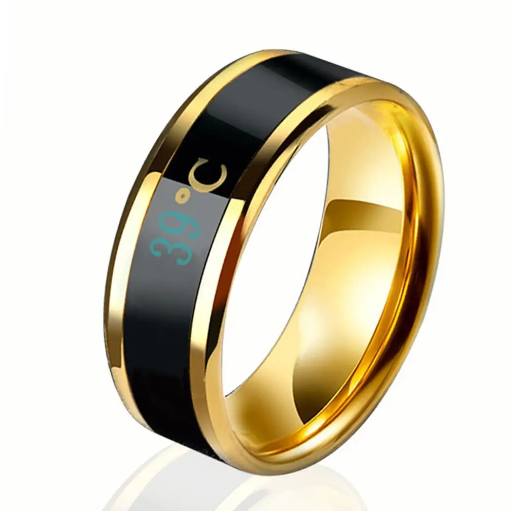 New Unisex Fashion Casual Feel Temperature Jewelry Charm Wedding Ring None Silver Golden | Украшения и аксессуары