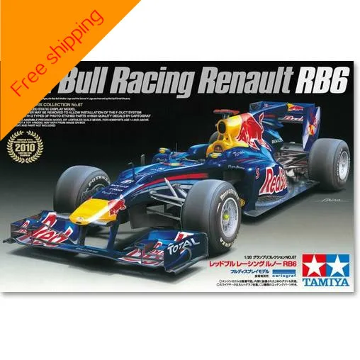 Tamiya Assembly Model 1: 20 Red Bull Racing Team RB6 Formula Racing Plastic Kit Toy Collection Gift Free Shipping