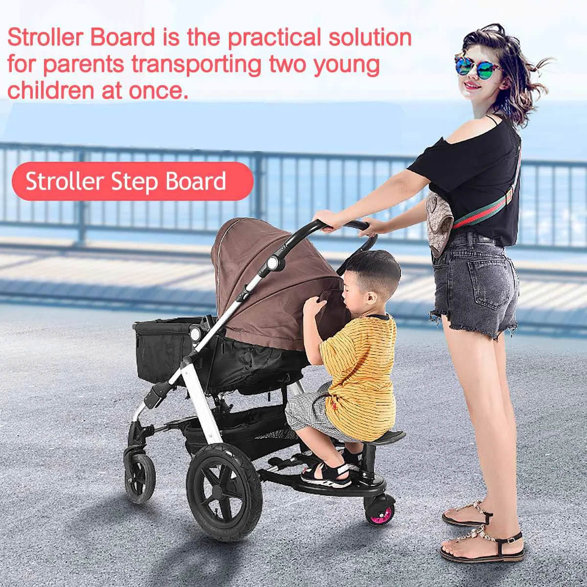 

Baby Stroller Standing Board Stopping Plate twins stroller accessory Outdoor Activity Board Stroller baby seat standing Plate